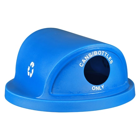 Ex-Cell Kaiser Replacement Dome Top Cans - Plastic, Recycle Blue RC-55 CANS LID RBL